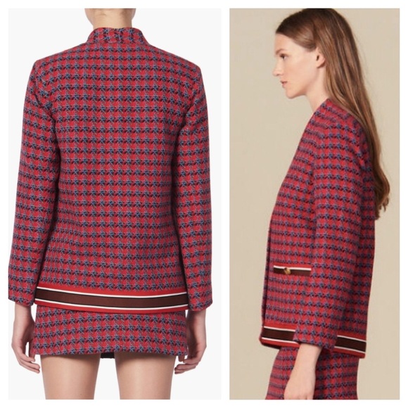 Sandro Paris Red Tweed Suit - Picture 3 of 9